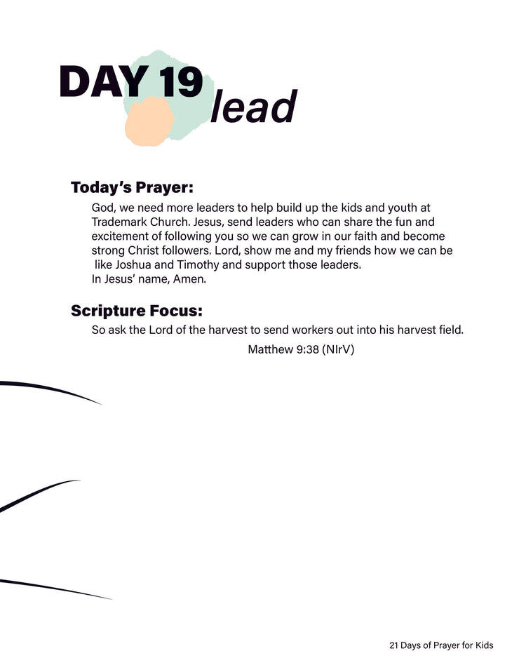 Renew My Soul 21 day Prayer & Fasting Kids Journal