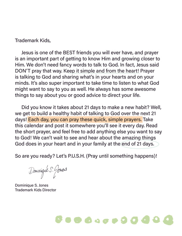 Renew My Soul 21 day Prayer & Fasting Kids Journal