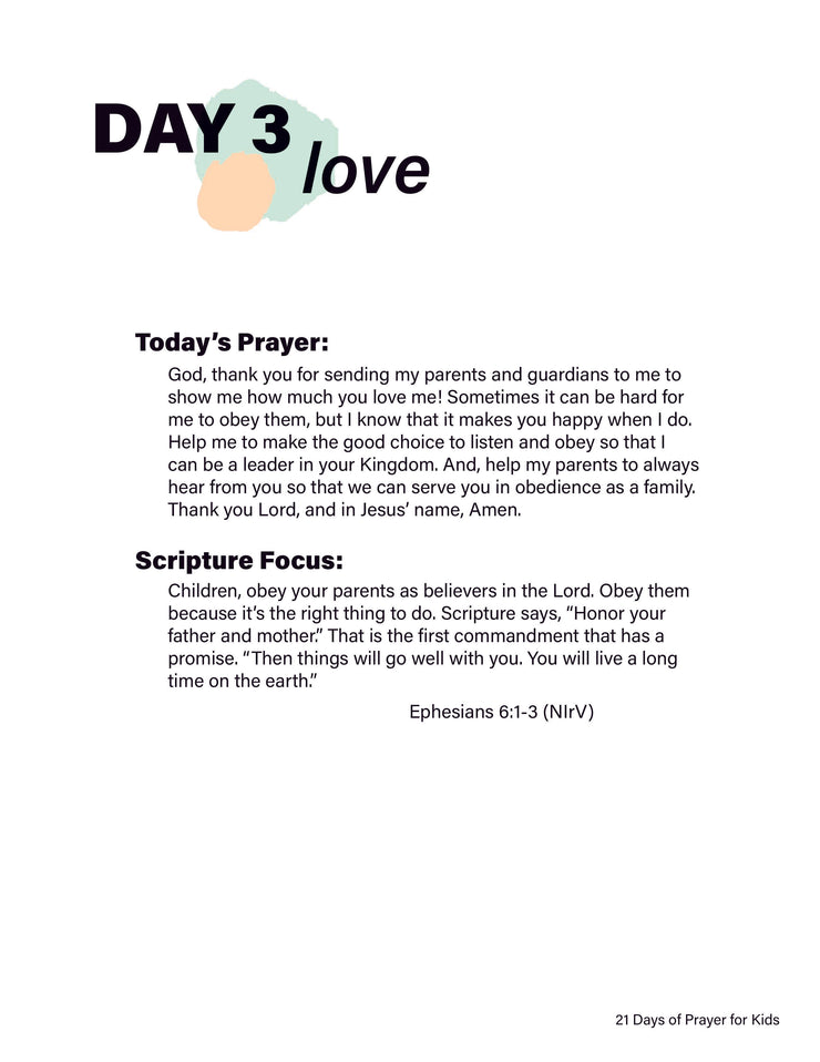 Renew My Soul 21 day Prayer & Fasting Kids Journal