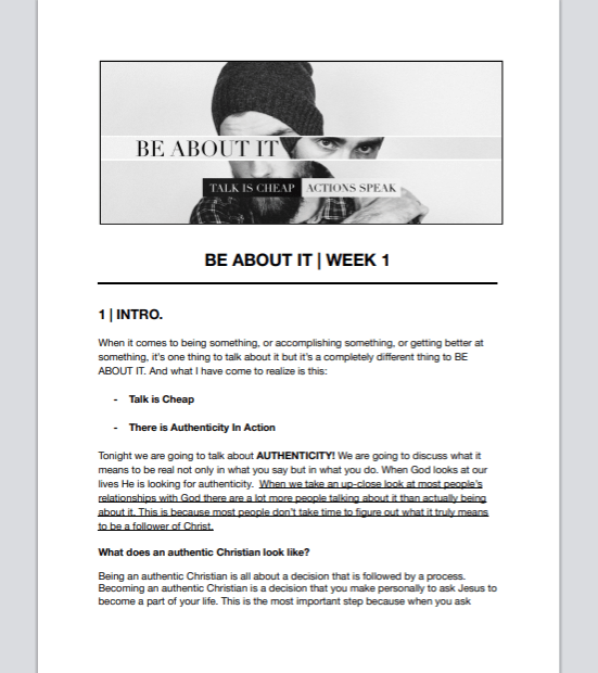 Be About it - Local Church Media
