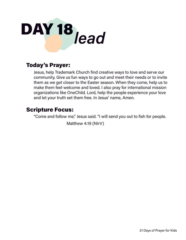 Renew My Soul 21 day Prayer & Fasting Kids Journal - Local Church Media