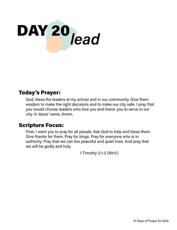 Renew My Soul 21 day Prayer & Fasting Kids Journal - Local Church Media