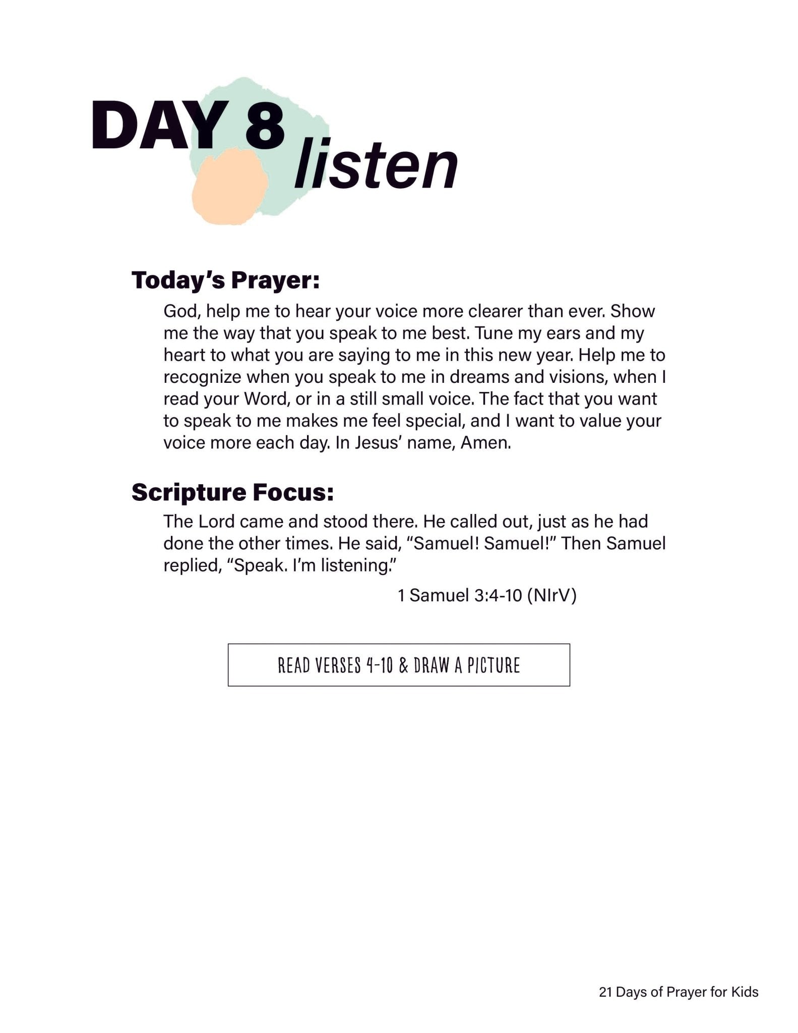Renew My Soul 21 day Prayer & Fasting Kids Journal - Local Church Media