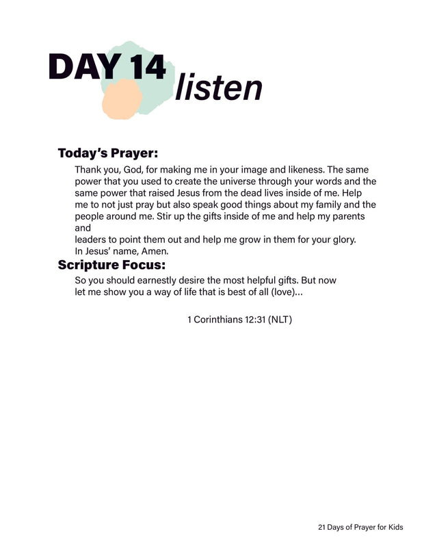 Renew My Soul 21 day Prayer & Fasting Kids Journal - Local Church Media