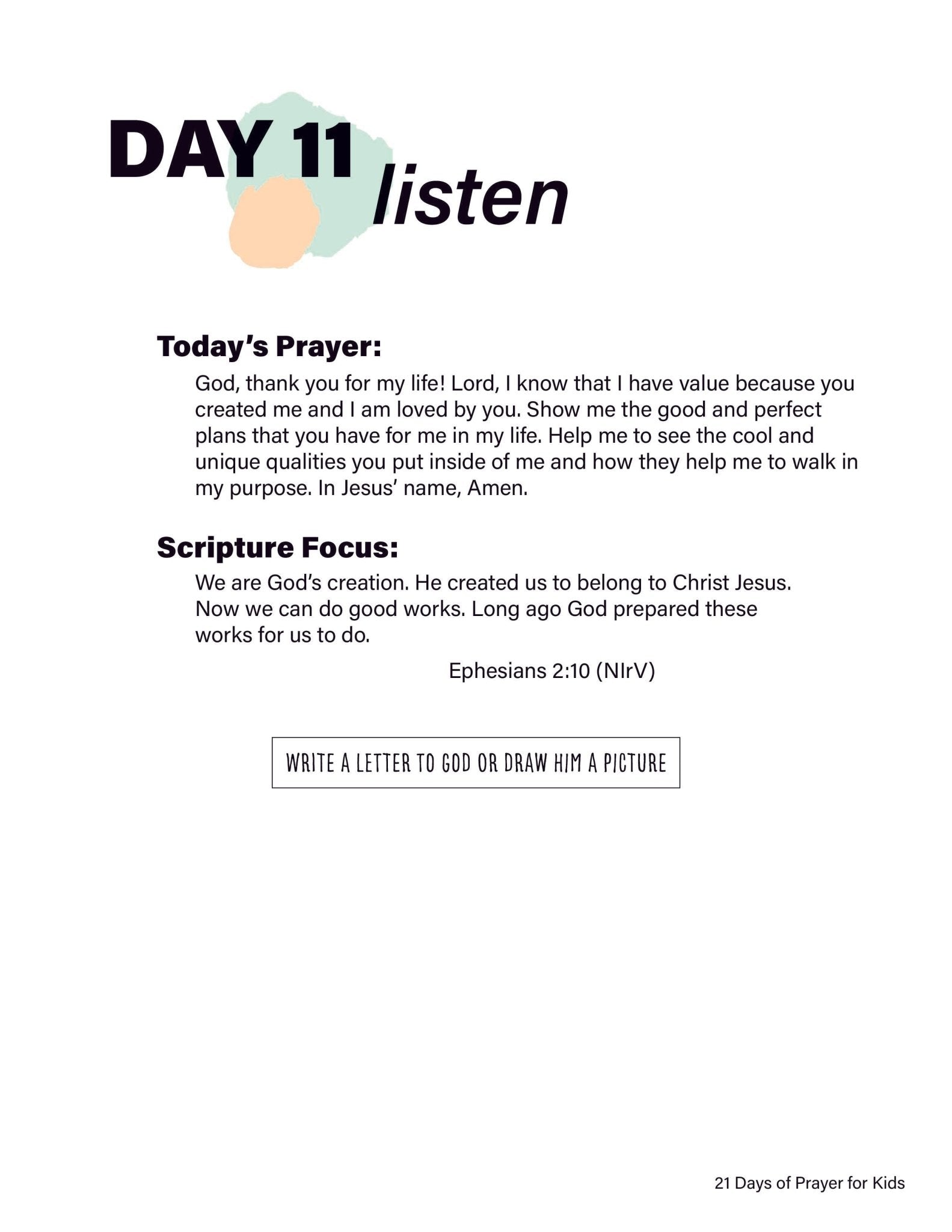 Renew My Soul 21 day Prayer & Fasting Kids Journal - Local Church Media