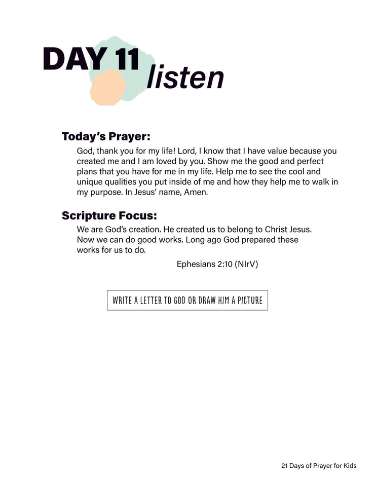 Renew My Soul 21 day Prayer & Fasting Kids Journal - Local Church Media