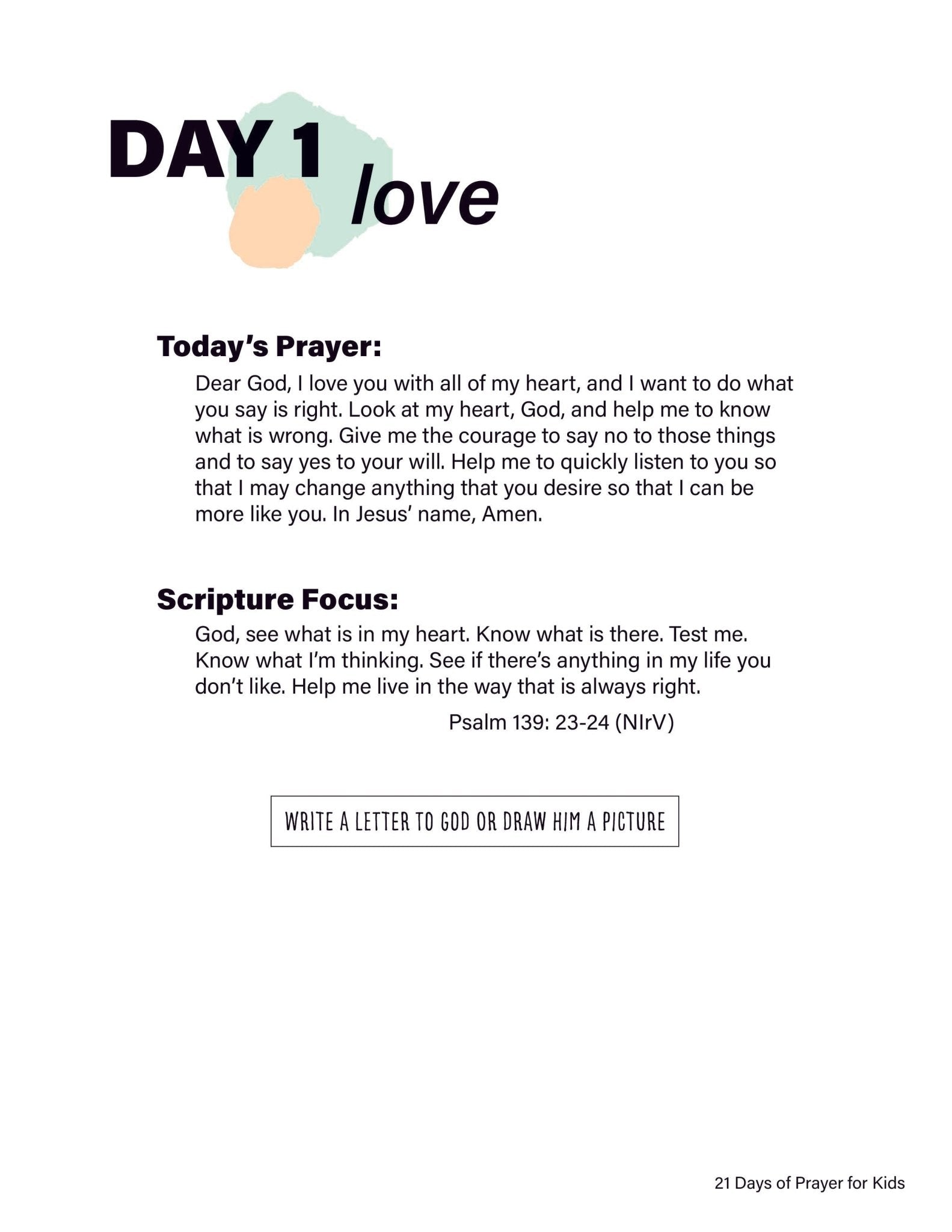 Renew My Soul 21 day Prayer & Fasting Kids Journal - Local Church Media