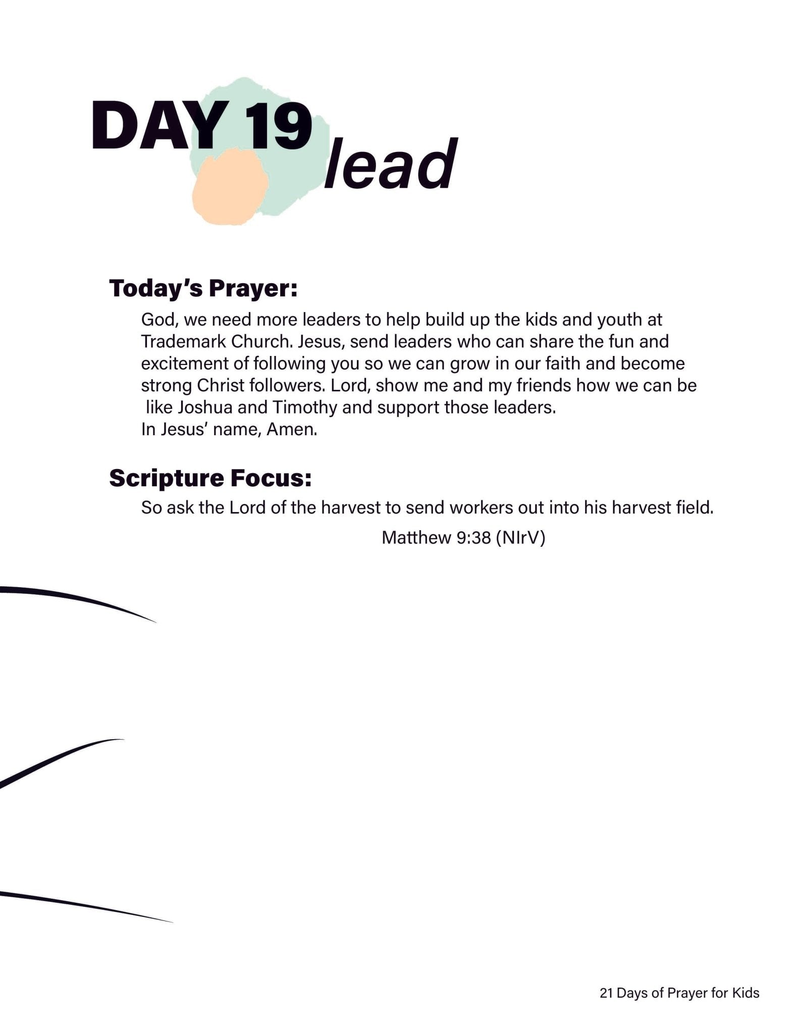 Renew My Soul 21 day Prayer & Fasting Kids Journal - Local Church Media