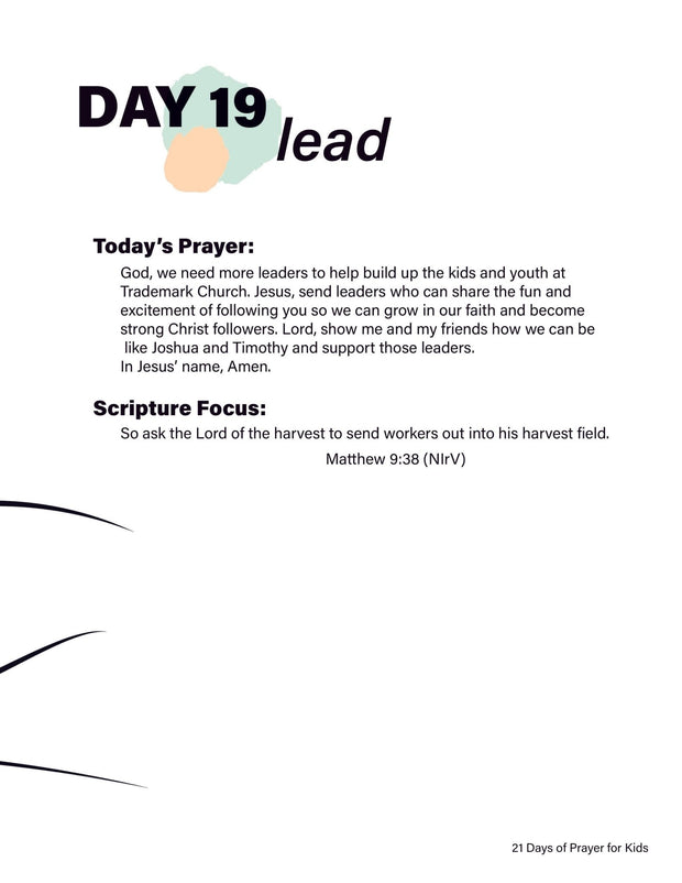 Renew My Soul 21 day Prayer & Fasting Kids Journal - Local Church Media
