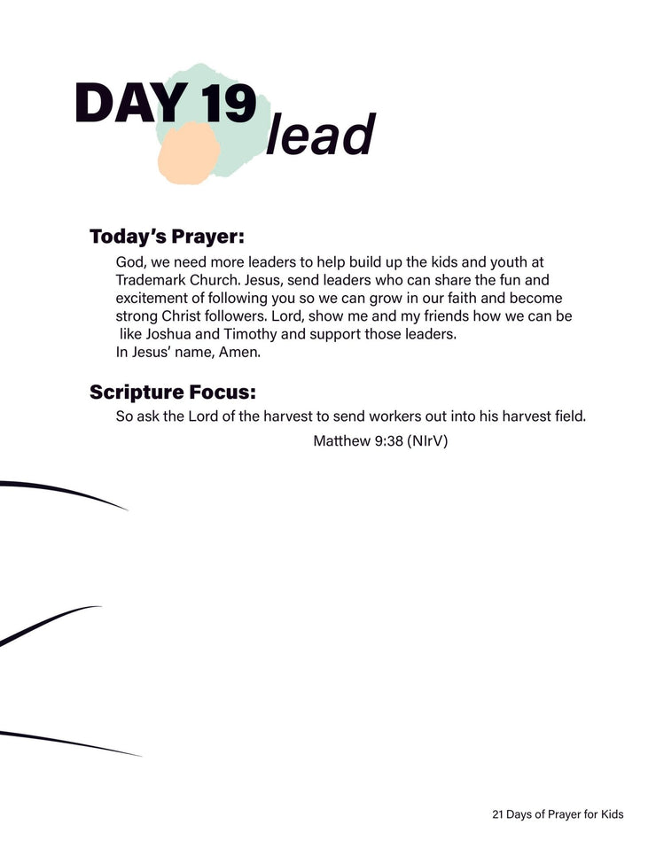 Renew My Soul 21 day Prayer & Fasting Kids Journal - Local Church Media