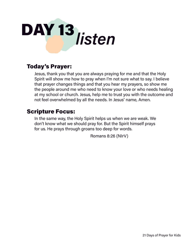 Renew My Soul 21 day Prayer & Fasting Kids Journal - Local Church Media